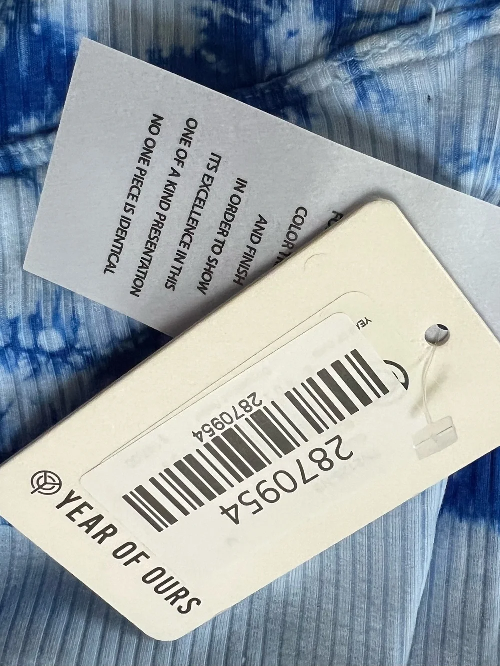 Year of Ours Blue Tie Dye Ribbed Knit Skort NWT M Activewear Pickleball